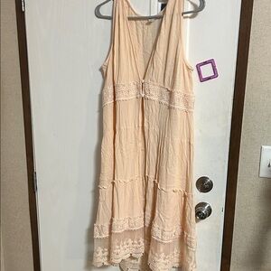 Cato Light Peach Lace Vest